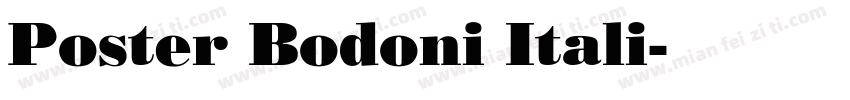 Poster Bodoni Itali字体转换